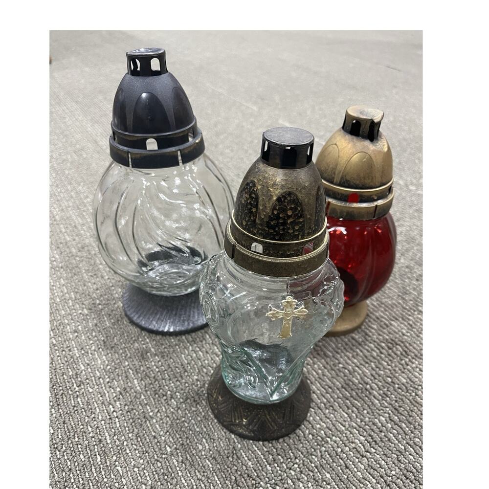 Decorative Vintage Memorial Lantern Candle Holder Fairy Lamp Light Set of 3